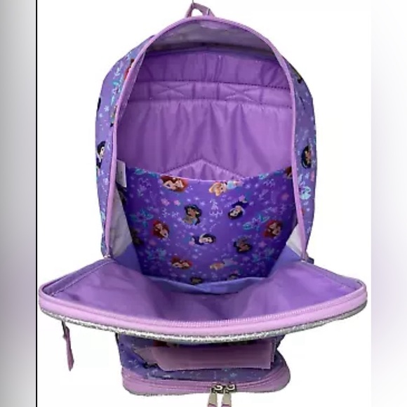 NWOT Disney Princess Backpack with Lunch Box - Picture 3 of 5